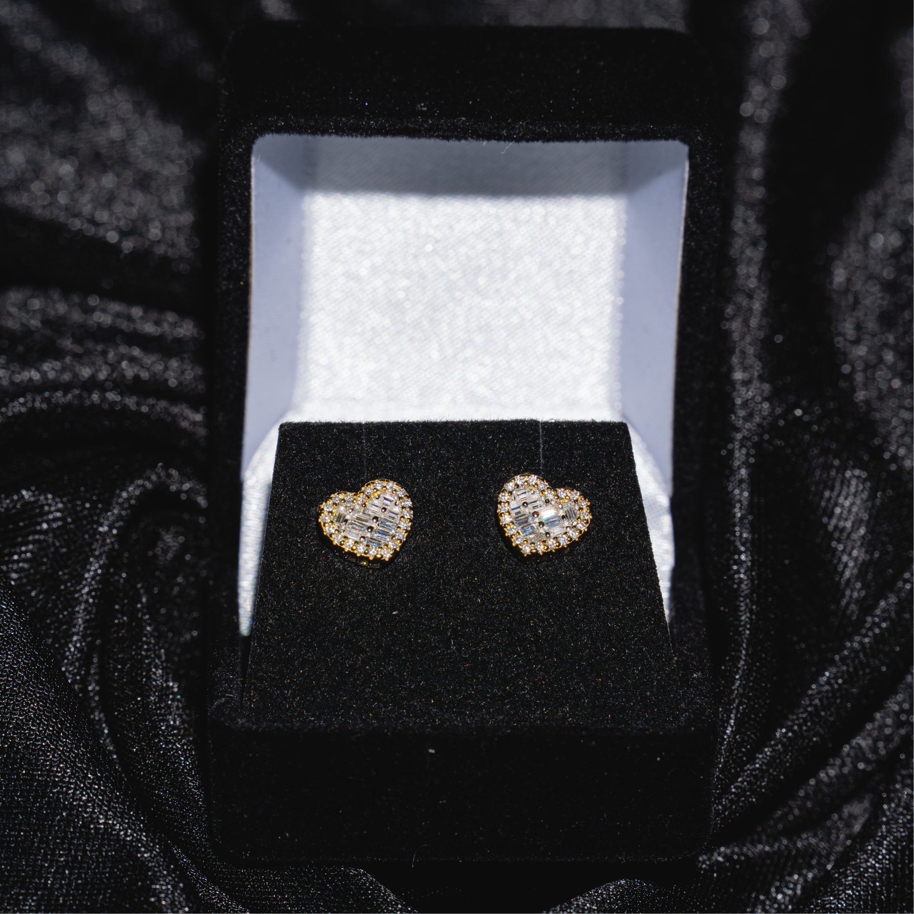 3D Heart Earrings