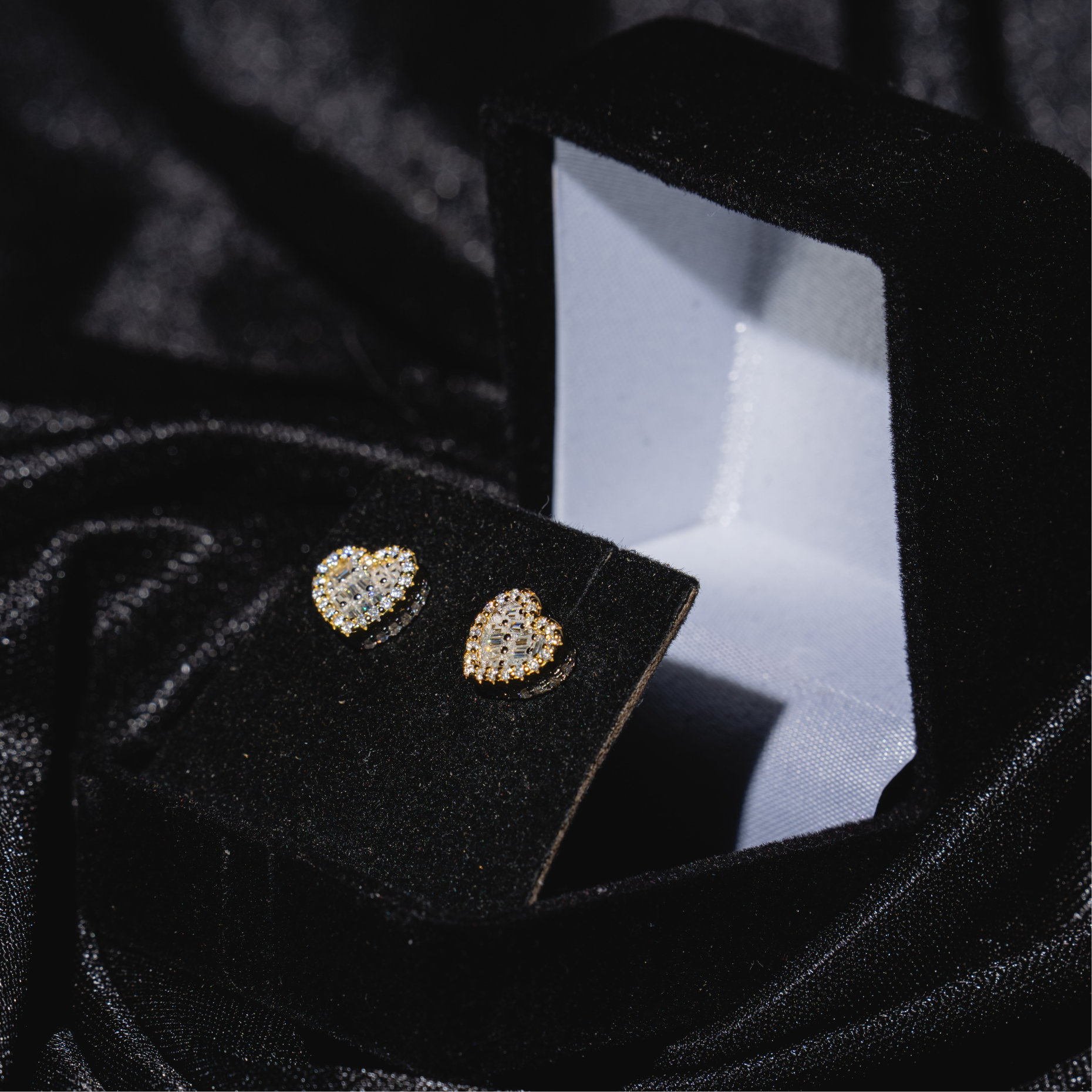 3D Heart Earrings