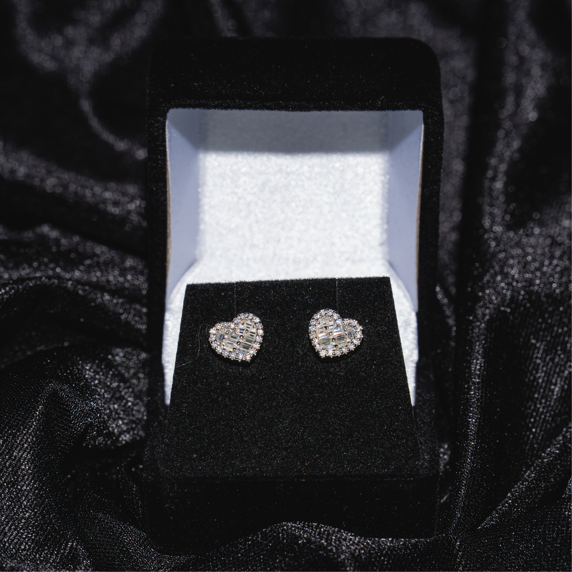 3D Heart Earrings