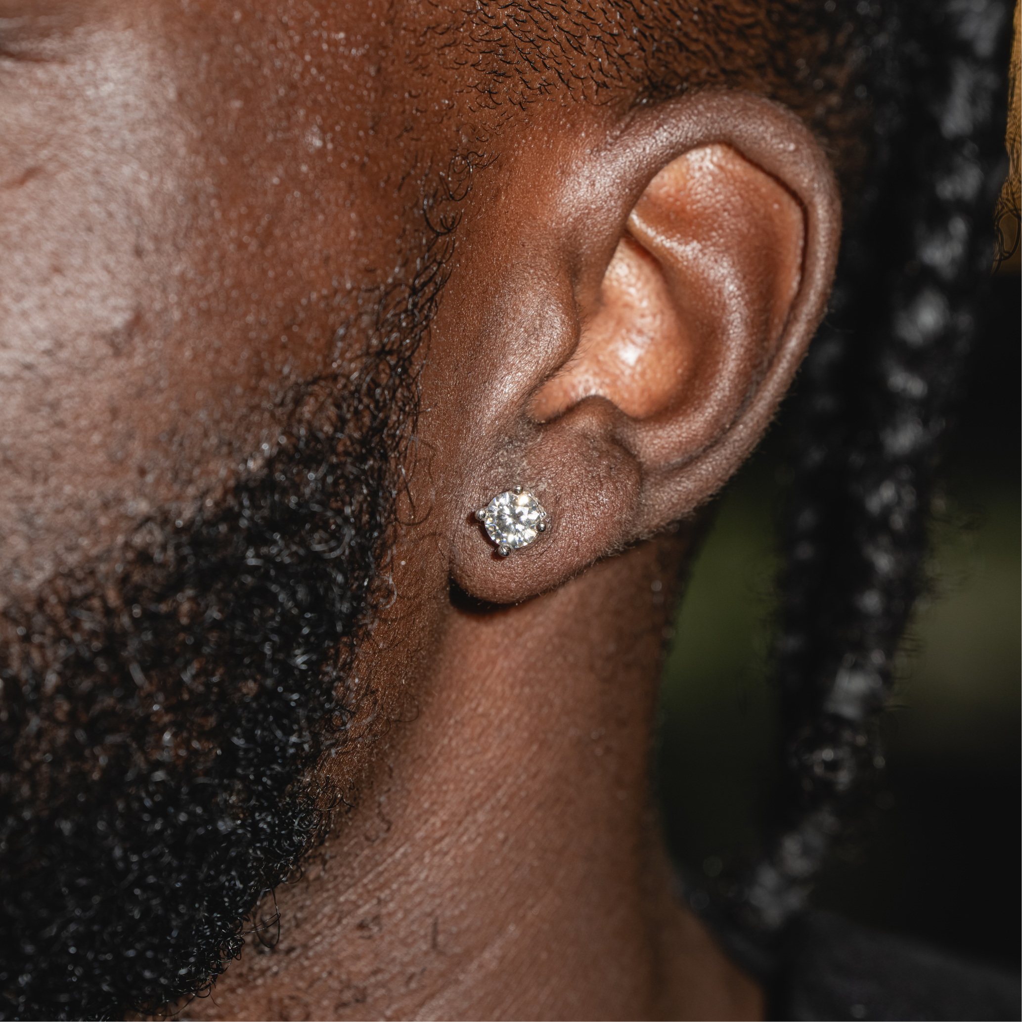 3D Solitaire Earrings