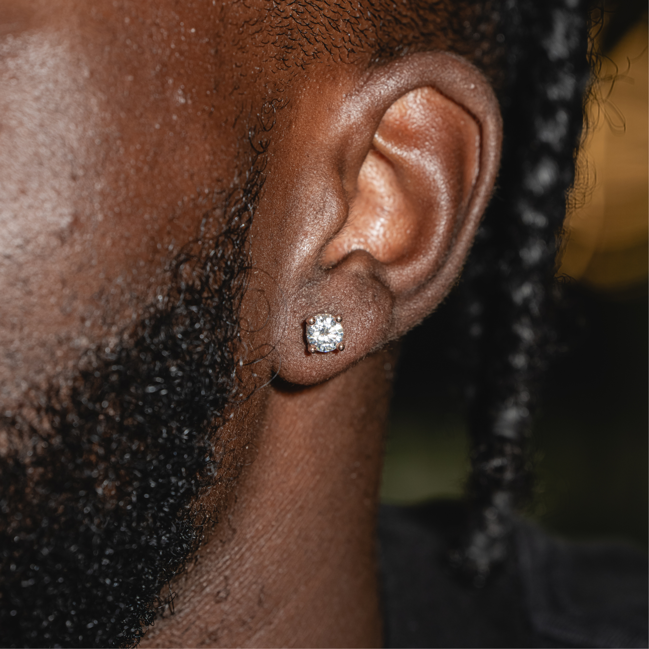 3D Solitaire Earrings