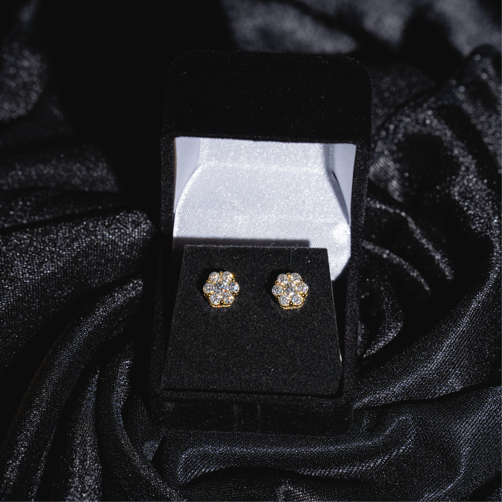 3D Men Honey Comb Earrings