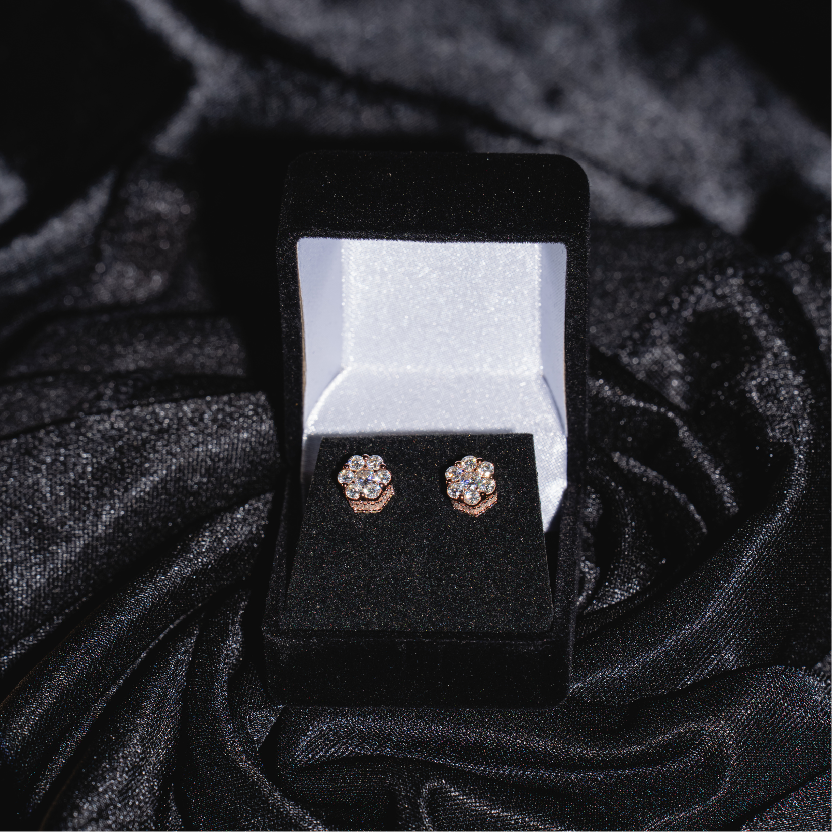 3D Men Honey Comb Earrings
