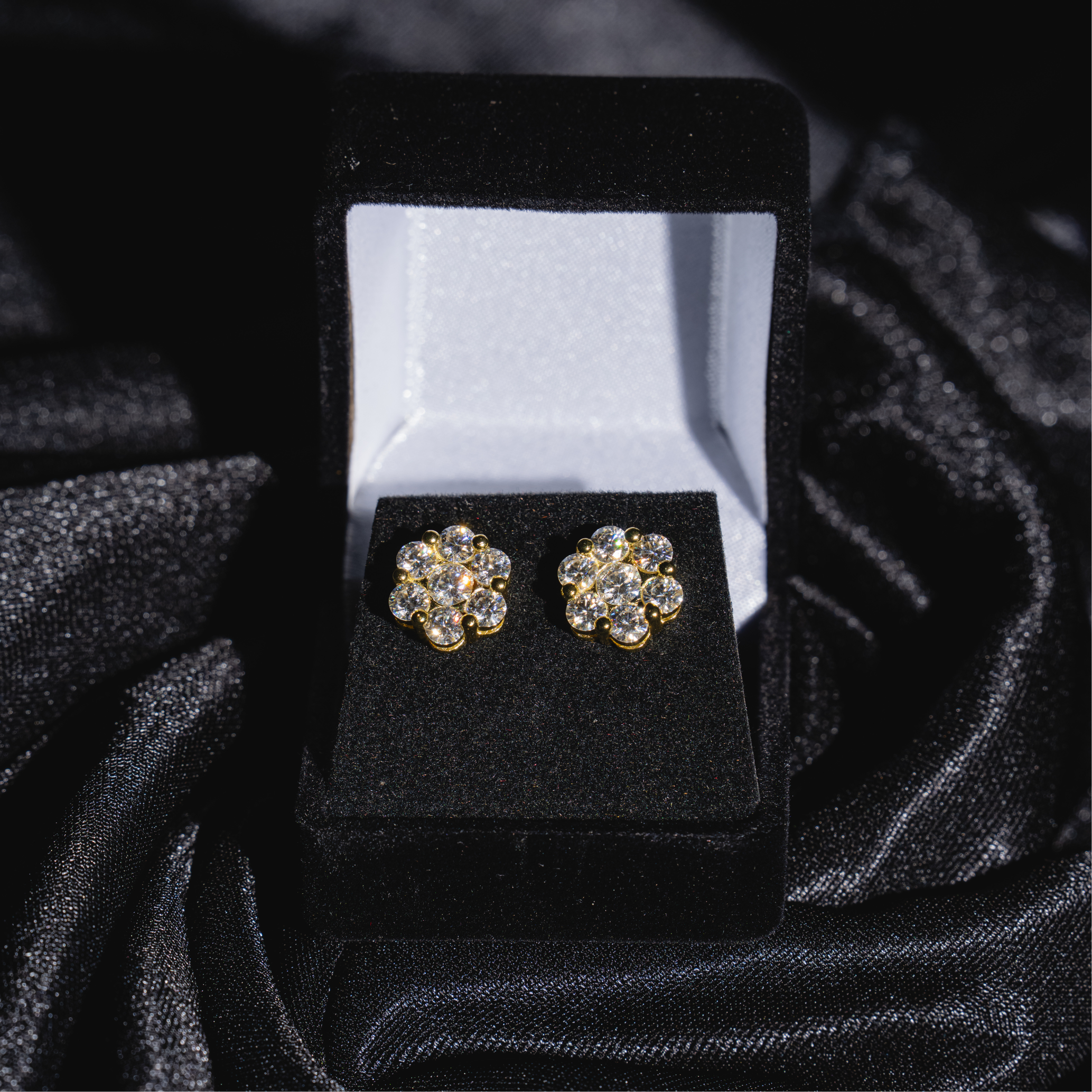 Big-Pointer Honey Comb Earrings