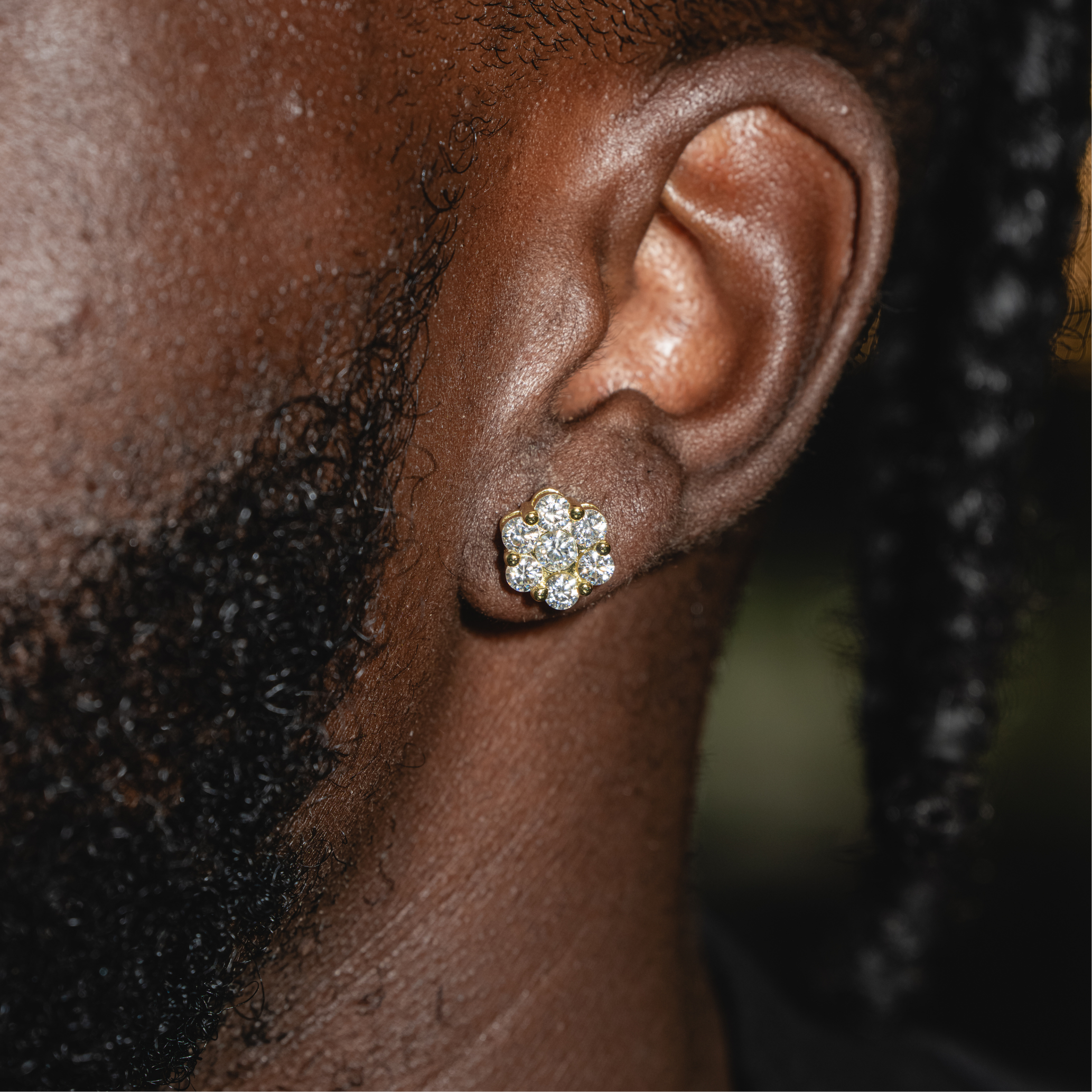 Big-Pointer Honey Comb Earrings