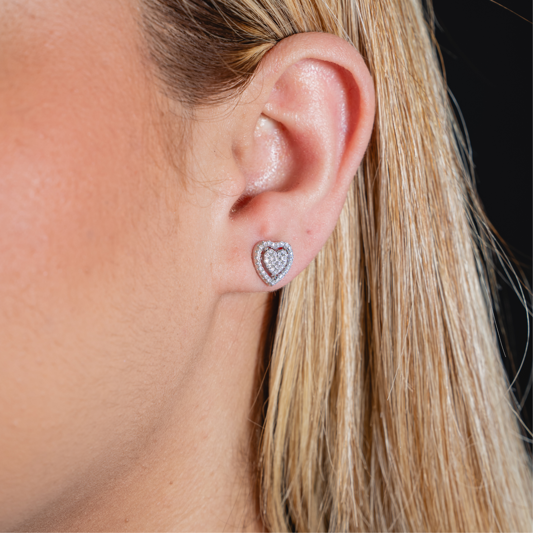Halo Heart Earrings