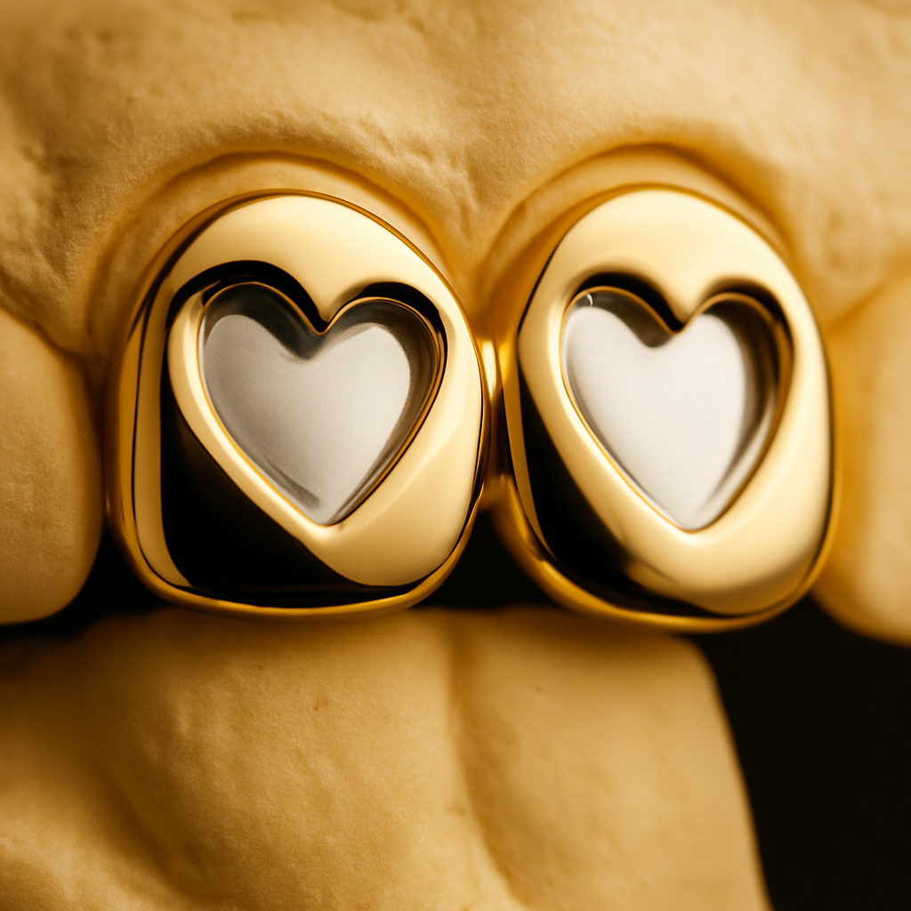 Heart Open Face Grillz