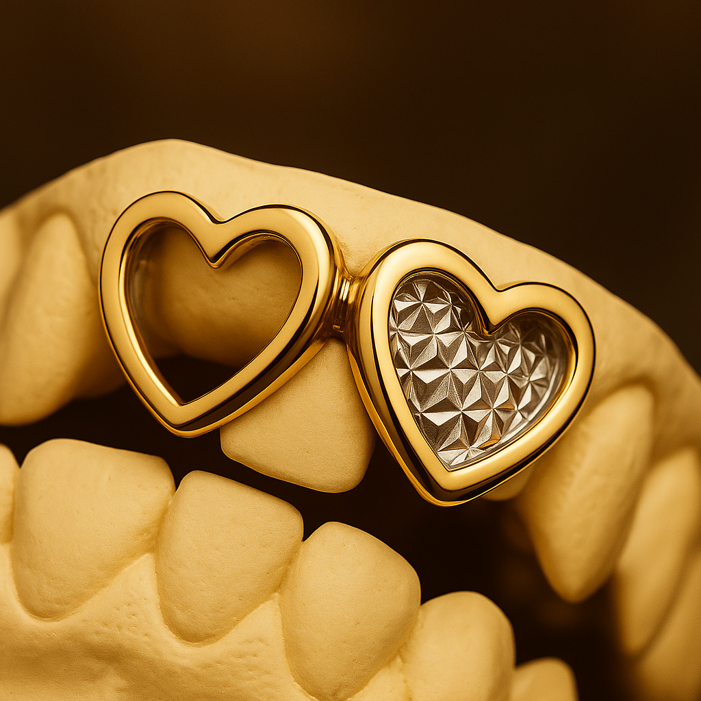 Heart Open Face Grillz