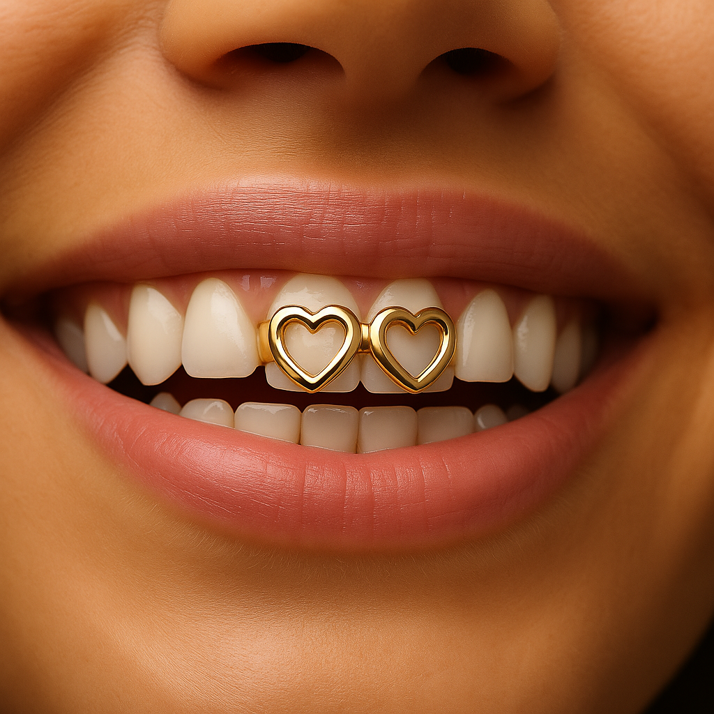 Heart Open Face Grillz