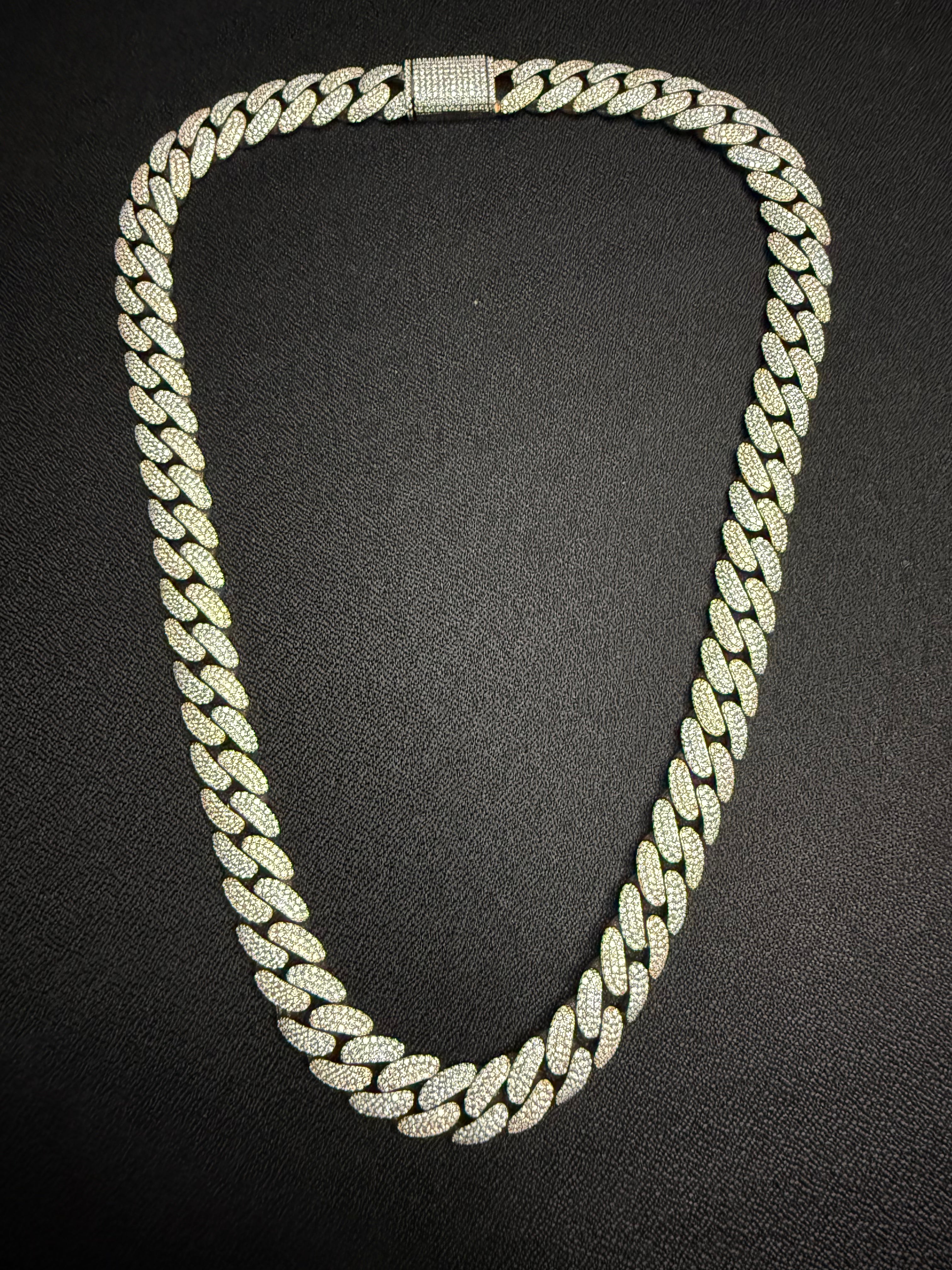 Round Cuban Duo Tone Mens Chains