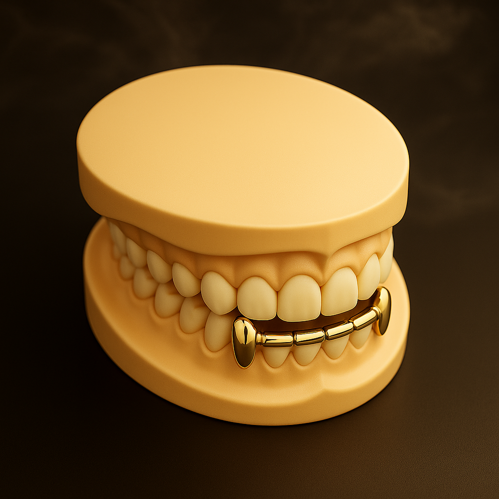 Solid 6 Teeth Connecting Bar Grillz