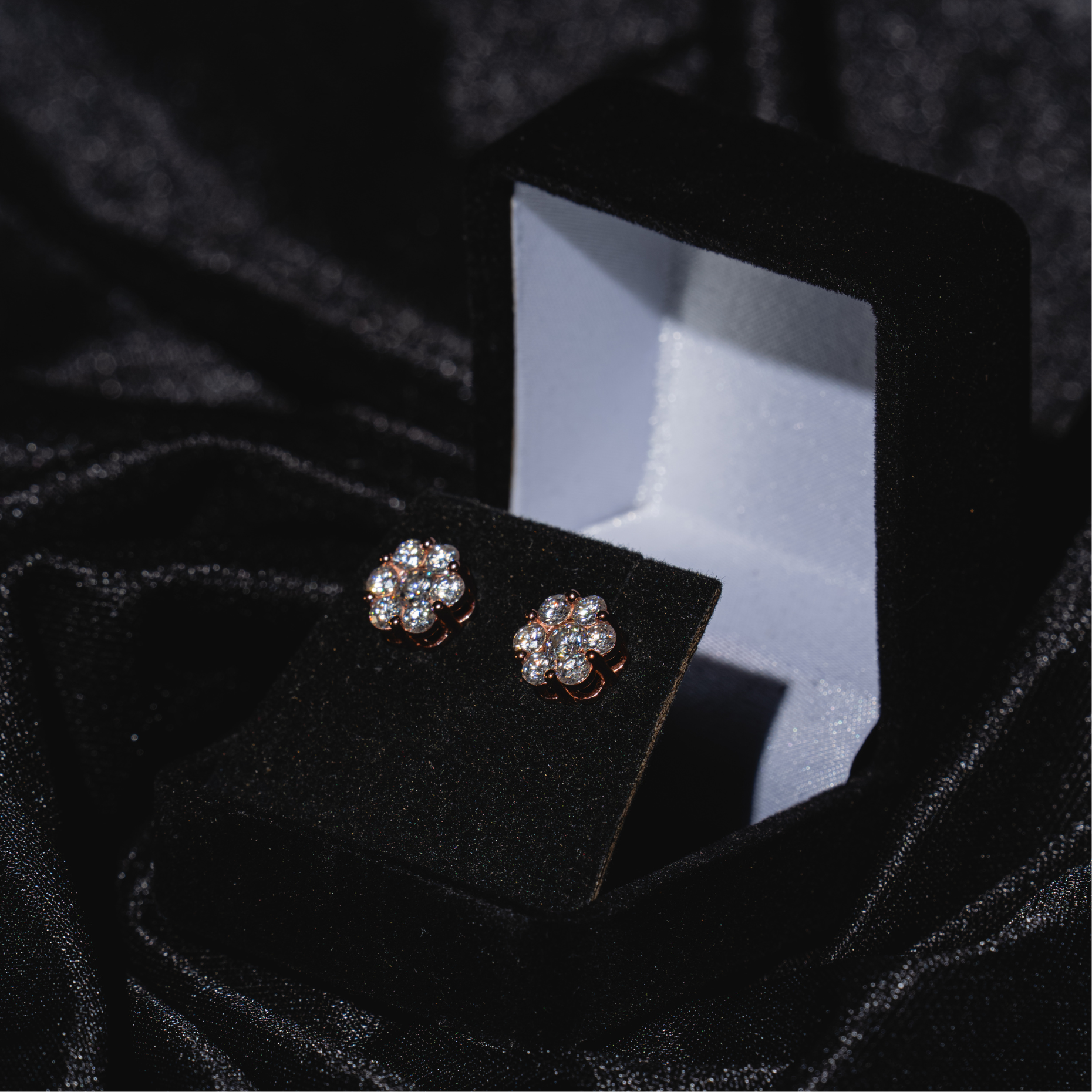 Women Flower Honey-Comb Earrings