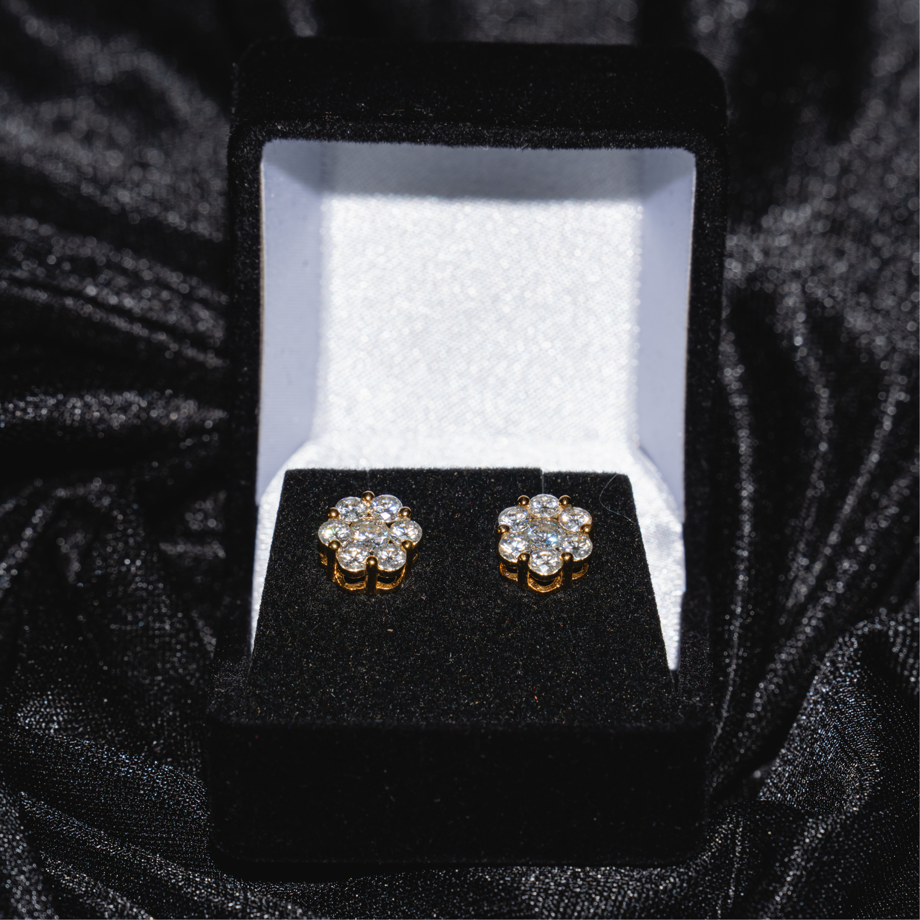 Women Flower Honey-Comb Earrings