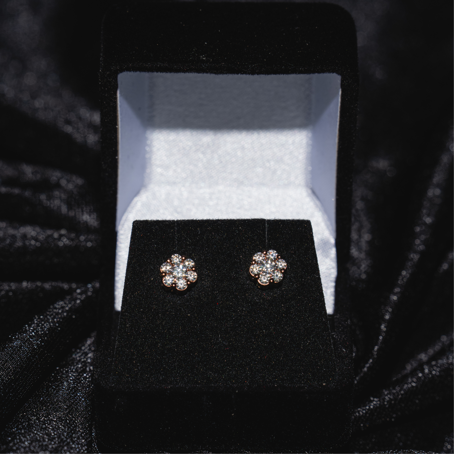 Baby Flower Honey-Comb Earrings