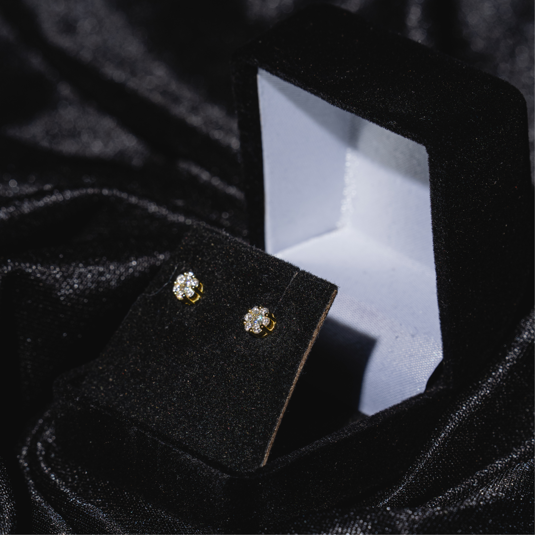 Baby Flower Honey-Comb Earrings