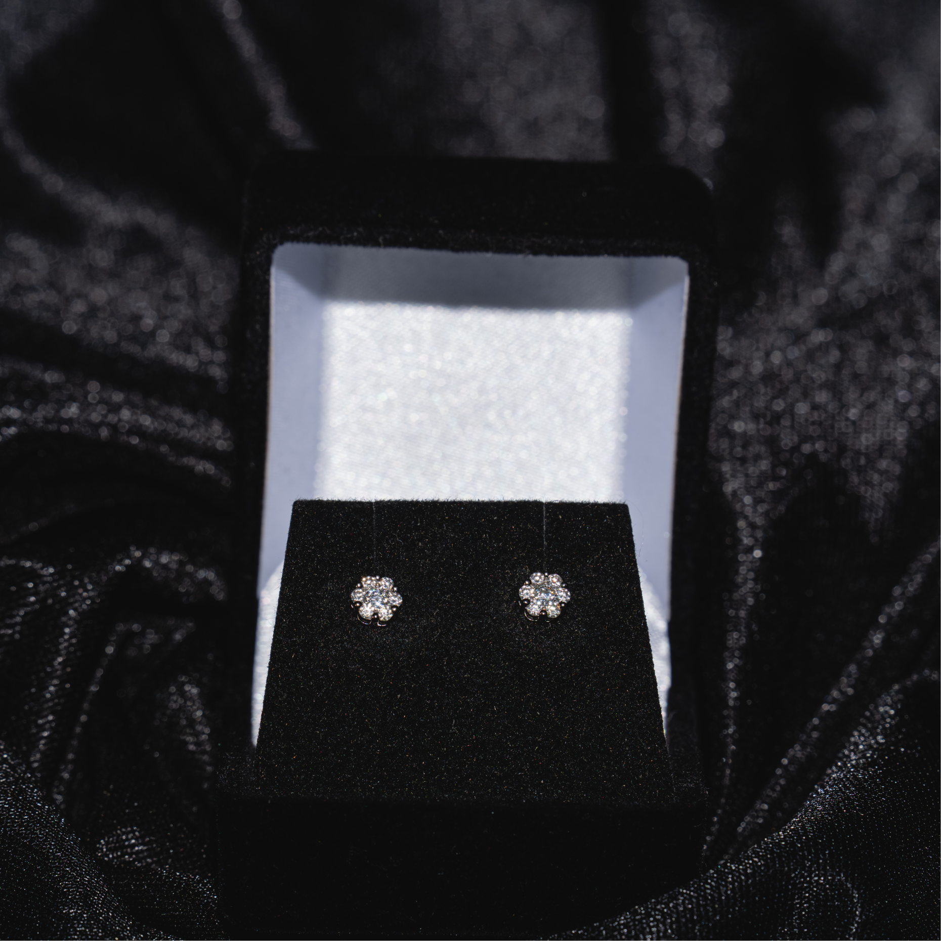 Baby Flower Honey-Comb Earrings