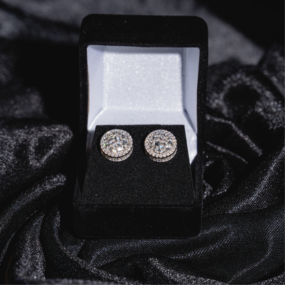 3D Circle Mosaic Setting Earrings