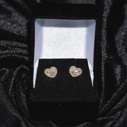 3D Heart Earrings