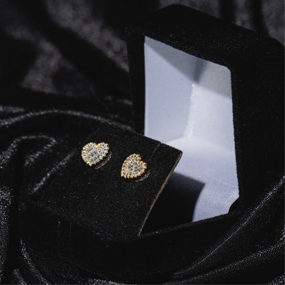 3D Heart Earrings