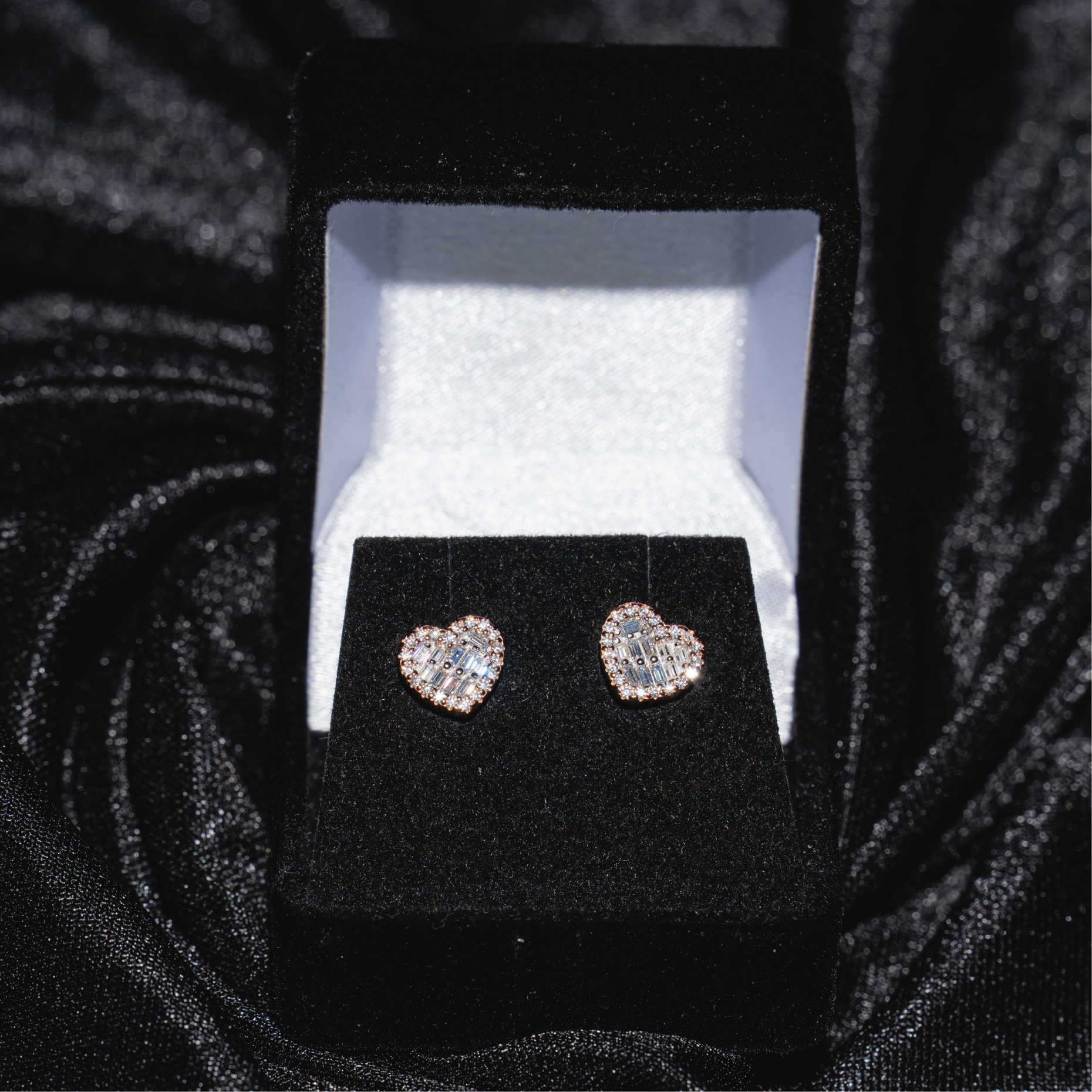 3D Heart Earrings