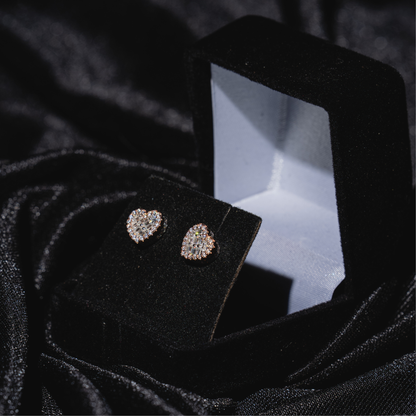 3D Heart Earrings