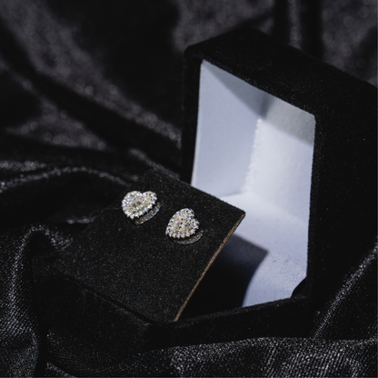 3D Heart Earrings