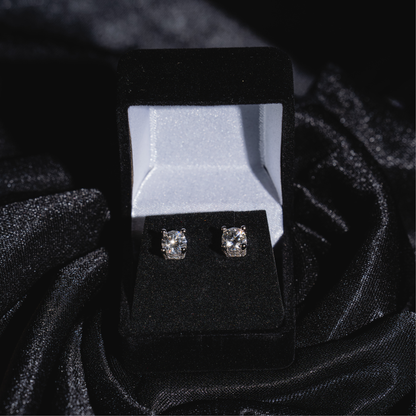 3D Solitaire Earrings