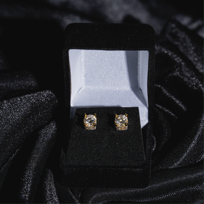 3D Solitaire Earrings