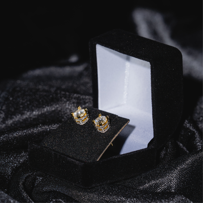 3D Solitaire Earrings