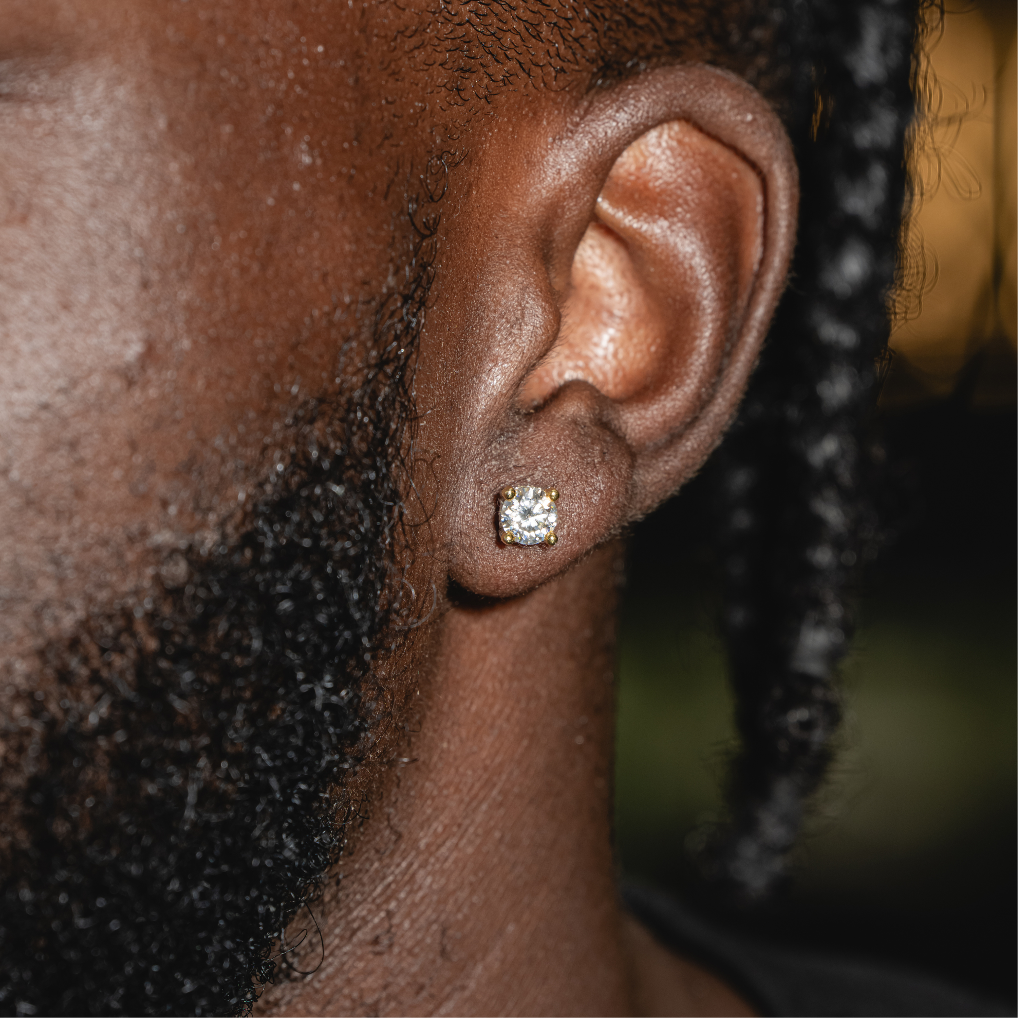 3D Solitaire Earrings