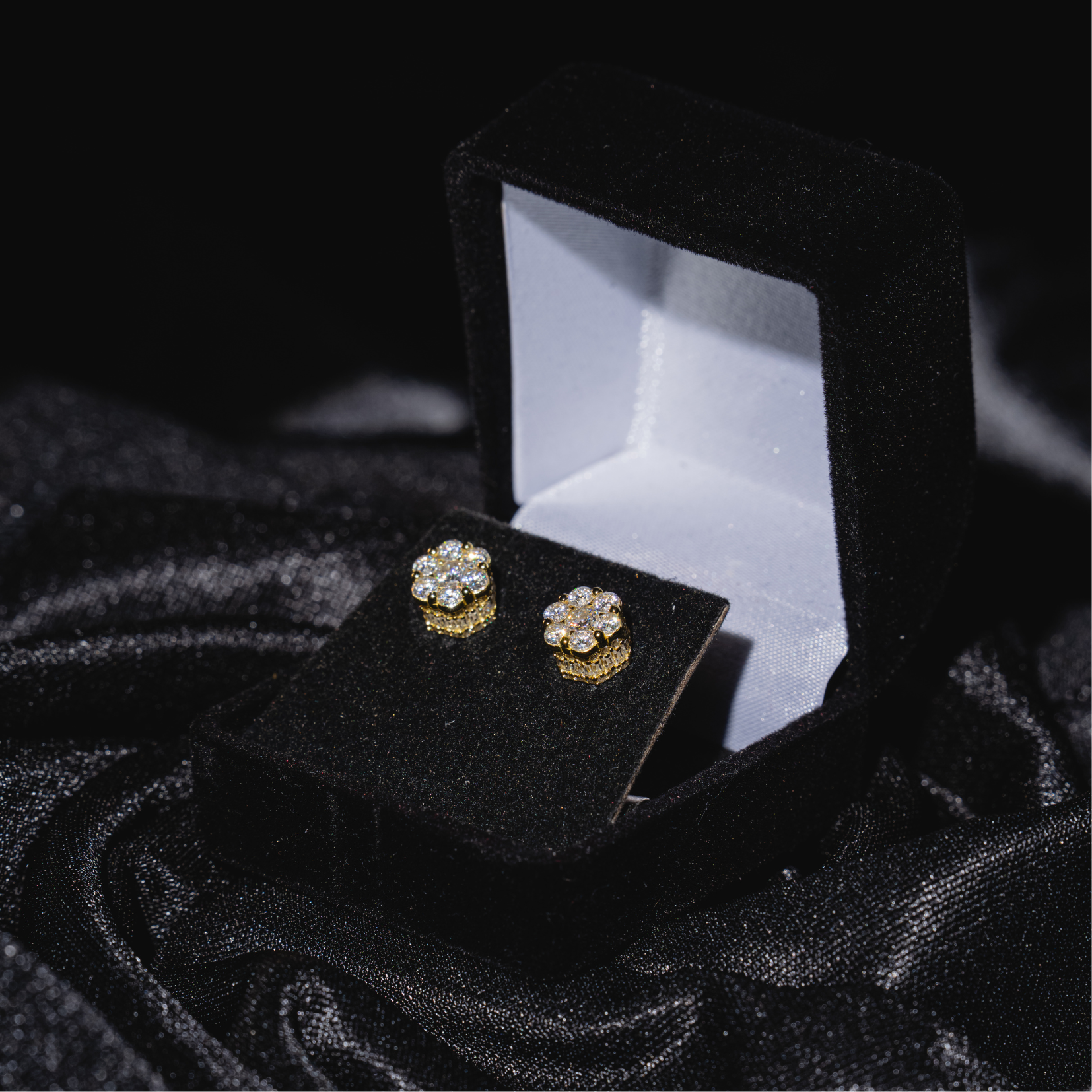 3D Men Honey Comb Earrings