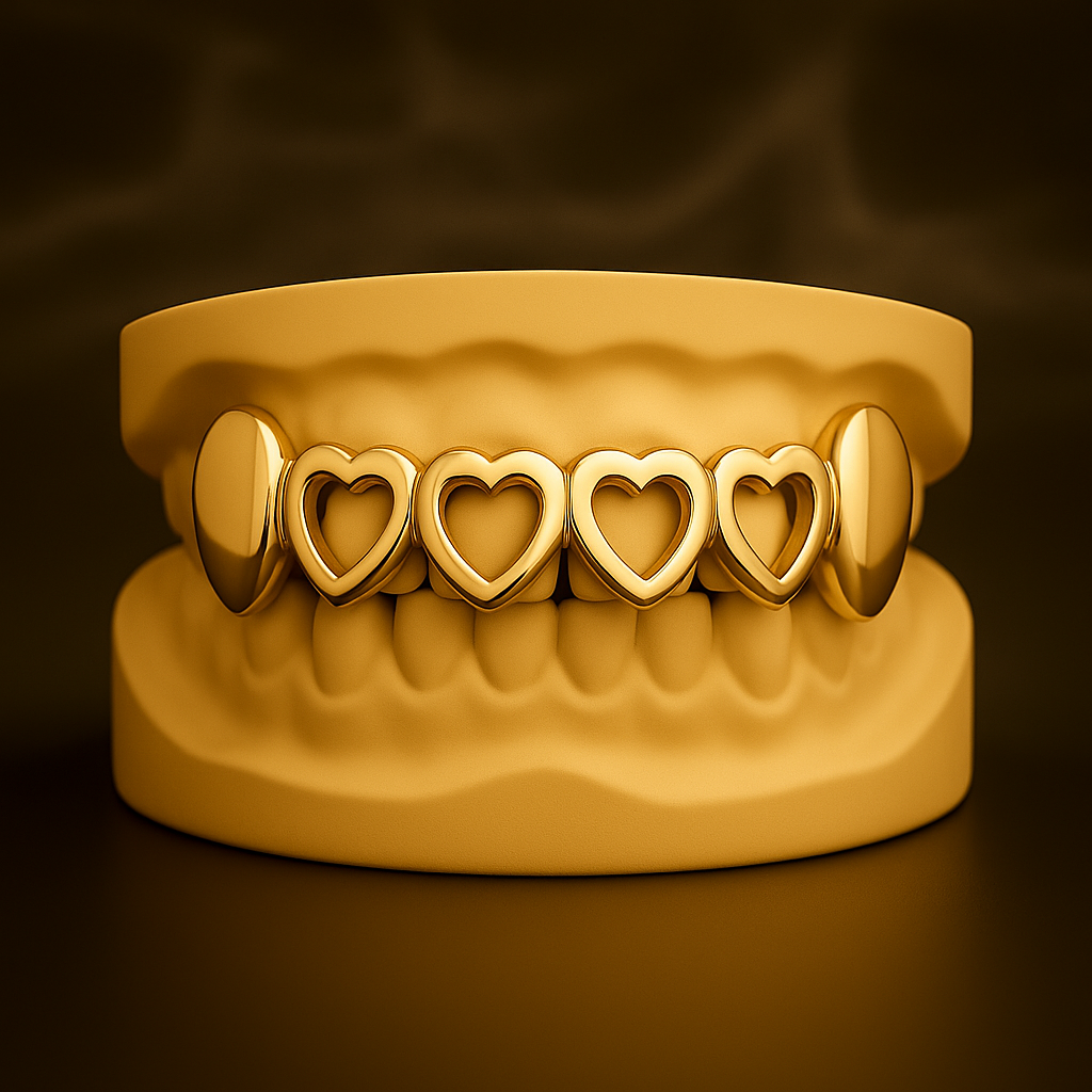 Heart Open Face Grillz