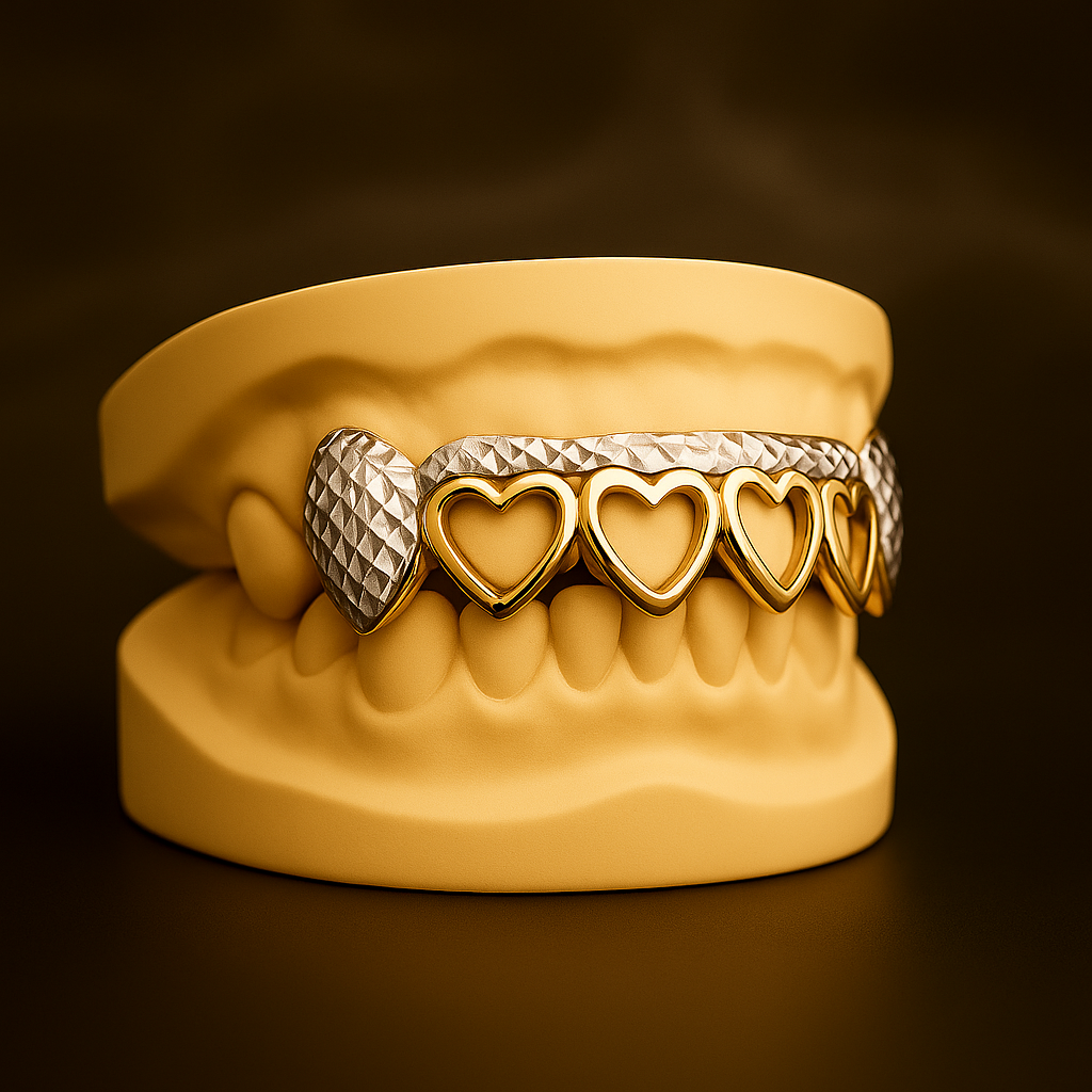 Heart Open Face Grillz
