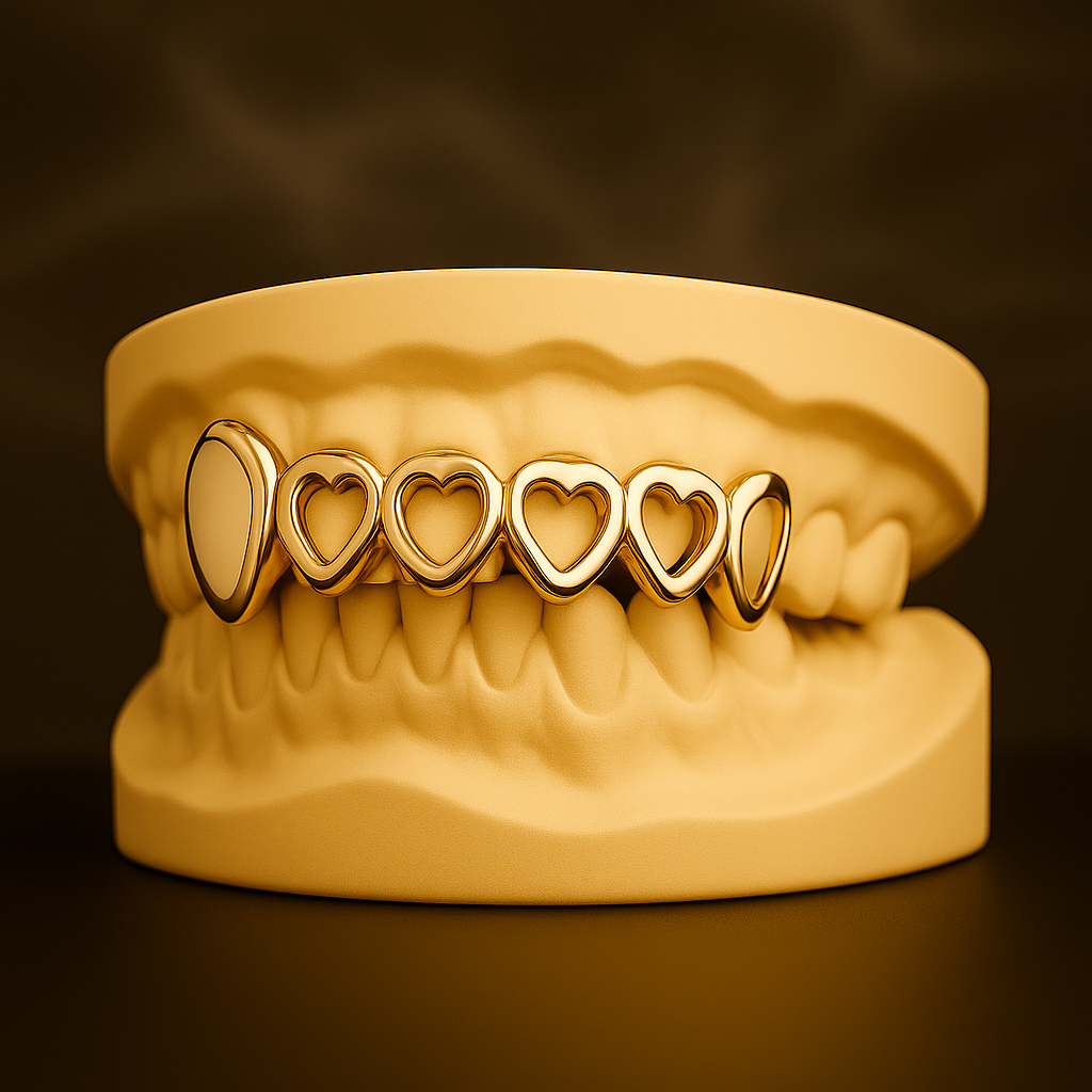 Heart Open Face Grillz
