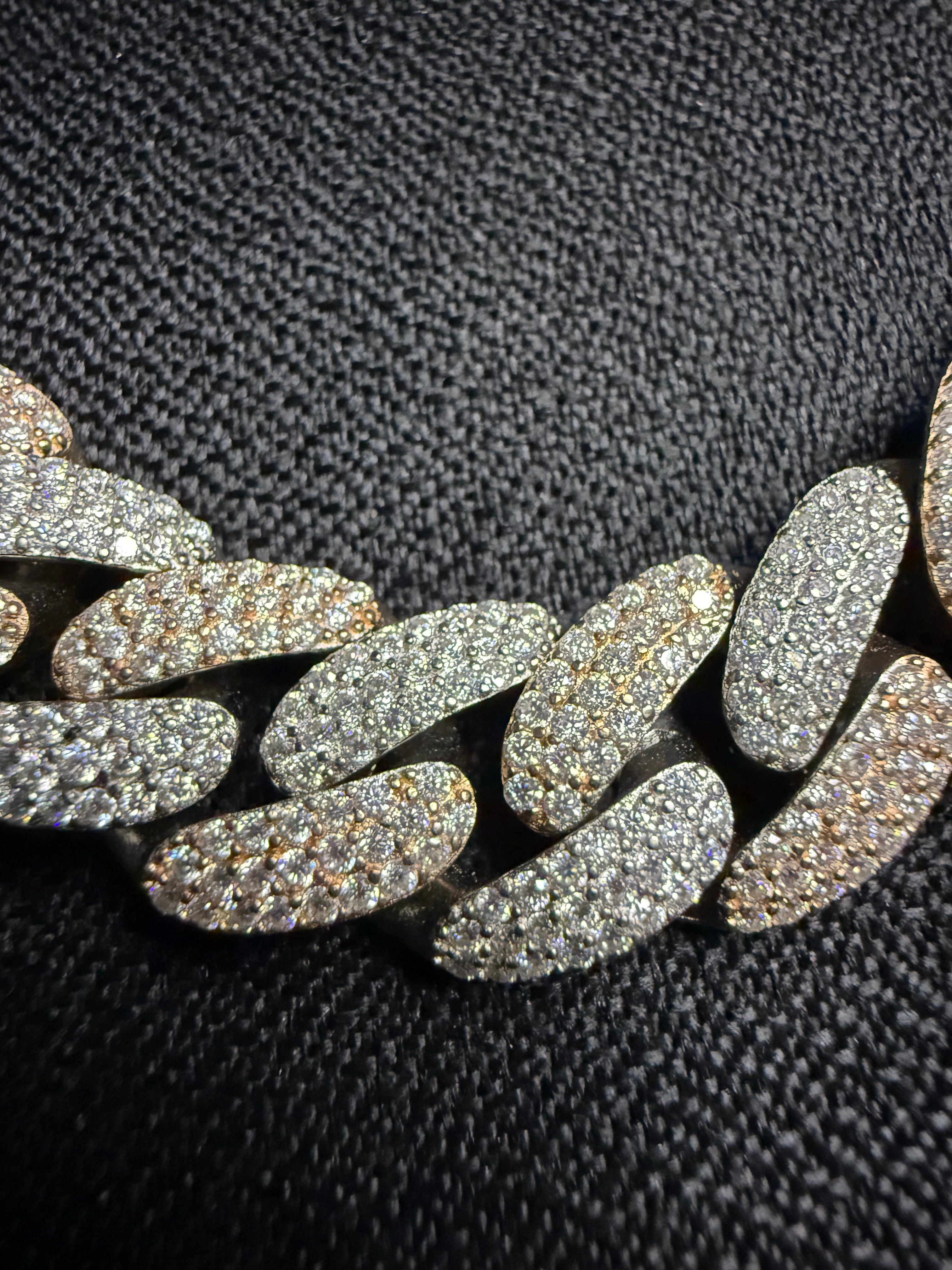 Round Cuban Duo Tone Mens Chains