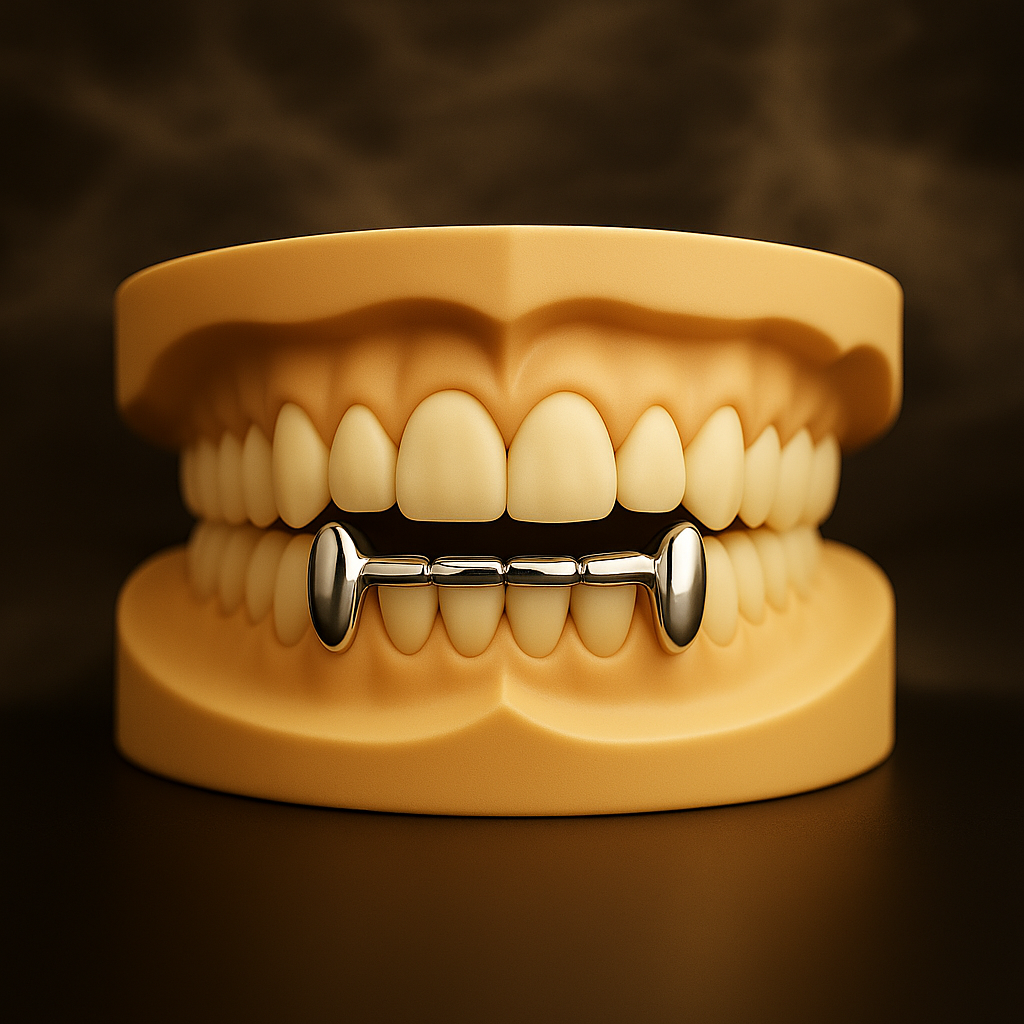 Solid 6 Teeth Connecting Bar Grillz