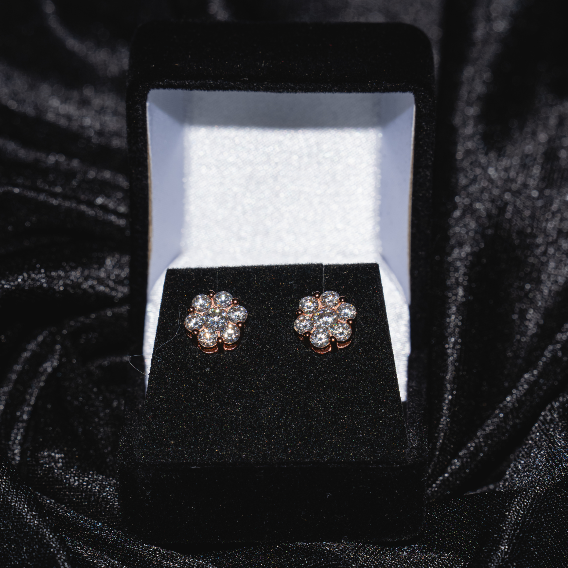 Women Flower Honey-Comb Earrings