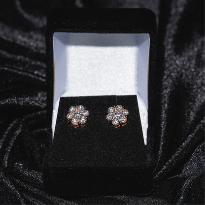 Women Flower Honey-Comb Earrings