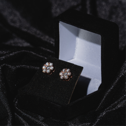 Women Flower Honey-Comb Earrings