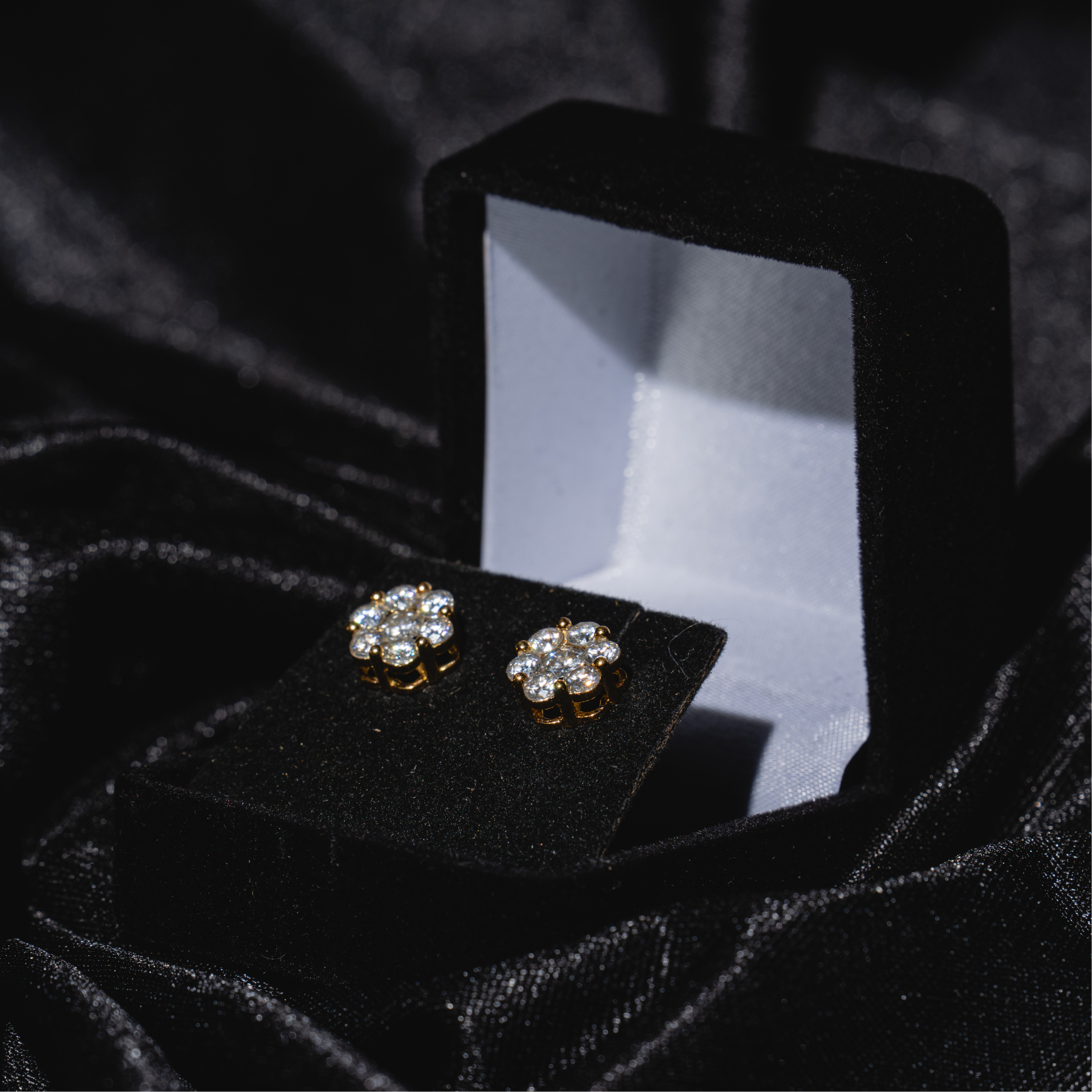 Women Flower Honey-Comb Earrings