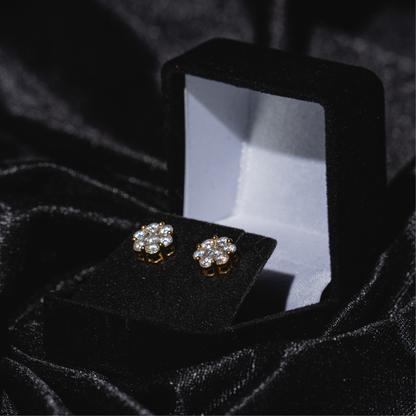 Women Flower Honey-Comb Earrings