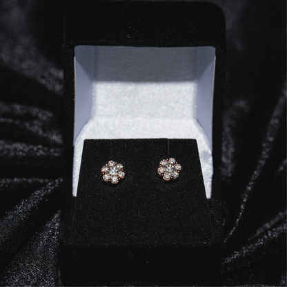 Baby Flower Honey-Comb Earrings