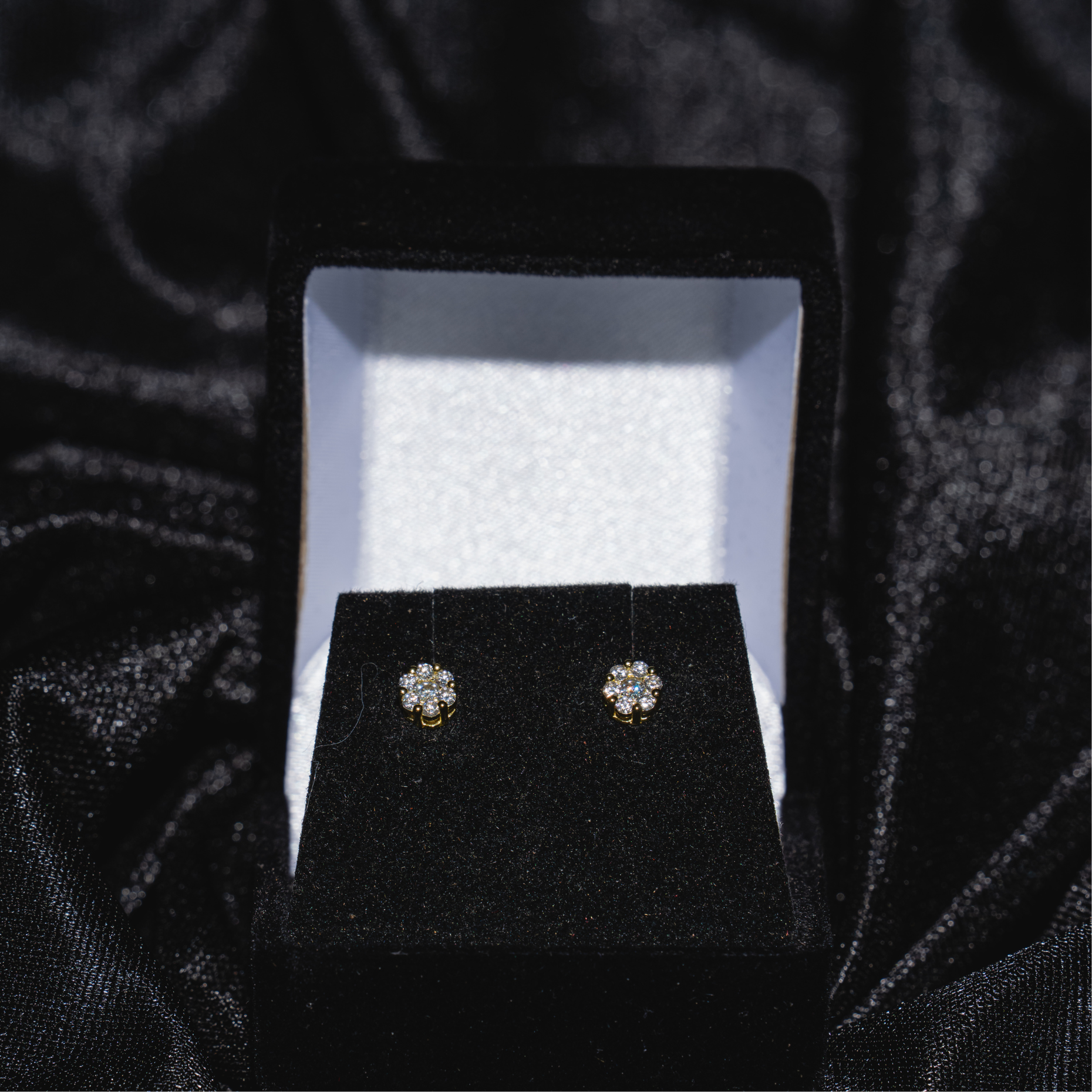 Baby Flower Honey-Comb Earrings